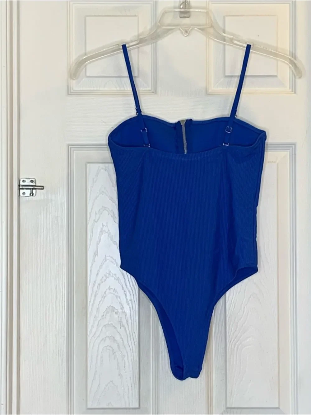 Frankie’s Bikinis Blue One Piece Size Large Cheeky